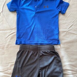 18 month Under Armour Kids Polo Shirt in Vibrant Blue with shorts